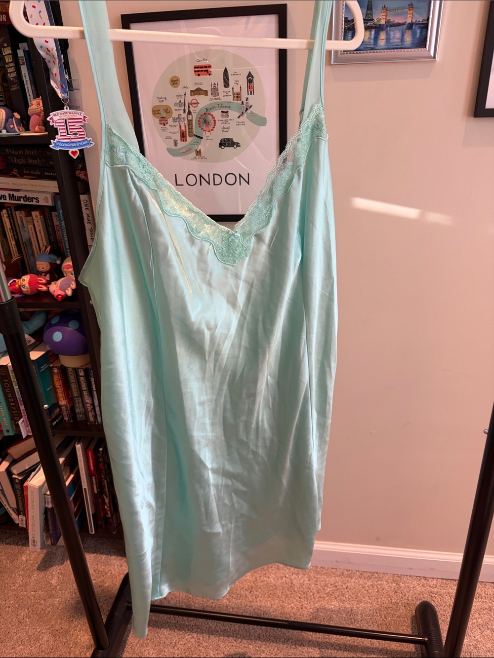 Women’s Lace-Trim Slip Dress - Mint